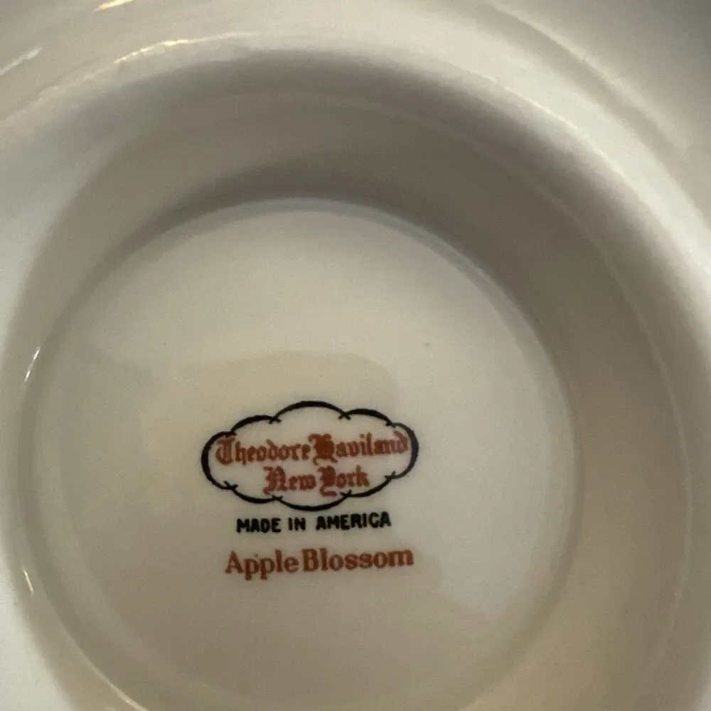 Theodore Haviland Apple Blossom Lot Gravy Boat Veg Bowl (2) Meat Platters NY